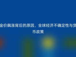 金价飙涨背后的原因，全球经济不确定性与货币政策