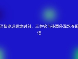 巴黎奥运辉煌时刻，王楚钦与孙颖莎混双夺冠记