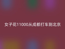 女子花11000从成都打车到北京