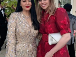 李湘带王诗龄参加英国王室聚会，母女闪耀国际社交场