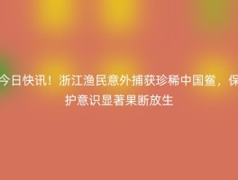 今日快讯！浙江渔民意外捕获珍稀中国鲎，保护意识显著果断放生