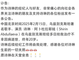 才华陨落！清华才女、歌手诗琳不幸去世