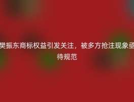 樊振东商标权益引发关注，被多方抢注现象亟待规范