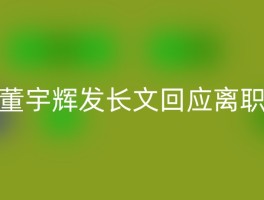 董宇辉发长文回应离职