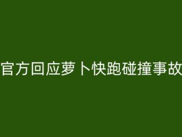 官方回应萝卜快跑碰撞事故