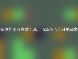 美股能源股多数上涨，市场信心回升的迹象