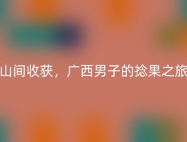 山间收获，广西男子的捻果之旅