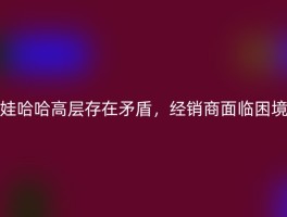 娃哈哈高层存在矛盾，经销商面临困境