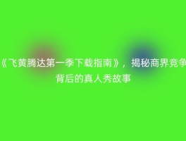 《飞黄腾达第一季下载指南》，揭秘商界竞争背后的真人秀故事