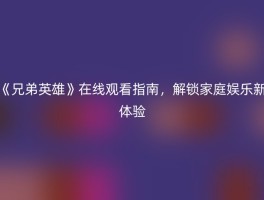 《兄弟英雄》在线观看指南，解锁家庭娱乐新体验