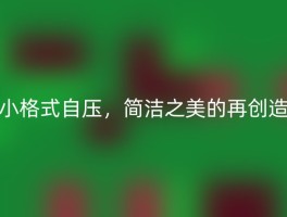 小格式自压，简洁之美的再创造