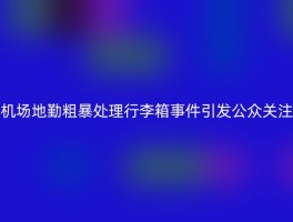 机场地勤粗暴处理行李箱事件引发公众关注