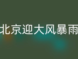 北京迎大风暴雨